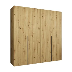 Alicante 1 202/200/52 4-deurs draaideurkast (artisan/zwart) Alicante 1 202/200/52 4-deurs draaideurkast (artisan/zwart)