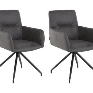 Alice | Fauteuil in grijze microvezel, 2 Pak Alice | Fauteuil in grijze microvezel, 2 Pak