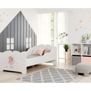 Anna – Eenpersoonsbed 160×80 met kindergrafieken, inclusief matras en frame Anna – Eenpersoonsbed 160×80 met kindergrafieken, inclusief matras en frame