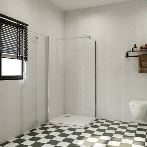B:90xD:80xH:195cm Douchecabine,draaideur + zijpanelen,6mm NANO EasyClean veiligheidsglas,F-vorm:90cm stabilisator (kan worden gesneden),profiel van glanzend chroom. B:90xD:80xH:195cm Douchecabine,draaideur + zijpanelen,6mm NANO EasyClean veiligheidsglas,F-vorm:90cm stabilisator (kan worden gesneden),profiel van glanzend chroom.