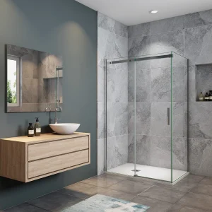 140x195cm Schuifbare douchecabine met zijwand 80cm,6mm helder glas,profiel van glanzend chroom. 140x195cm Schuifbare douchecabine met zijwand 80cm,6mm helder glas,profiel van glanzend chroom.