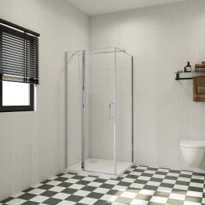 90x100x195cm Douchecabine draaideur+zijwand,6 mm NANO EasyClean veiligheidsglas,70-120 cm Stabilisatiestang (inkortbaar),profiel van glanzend chroom. 90x100x195cm Douchecabine draaideur+zijwand,6 mm NANO EasyClean veiligheidsglas,70-120 cm Stabilisatiestang (inkortbaar),profiel van glanzend chroom.