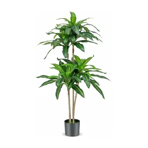 140 cm kunstplant, Dracena, kamerplant met pot en 92 bladeren, plant, groene drakenboom, kunstpalm, kunstboom, palm, voor tuin, kantoor, kamerdecoratie 140 cm kunstplant, Dracena, kamerplant met pot en 92 bladeren, plant, groene drakenboom, kunstpalm, kunstboom, palm, voor tuin, kantoor, kamerdecoratie