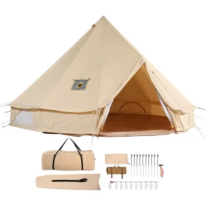 3M/9.8FT 4-Seizoenen Canvas Belltent SucceBuy met Kachelaansluiting, Kamperen 3M/9.8FT 4-Seizoenen Canvas Belltent SucceBuy met Kachelaansluiting, Kamperen