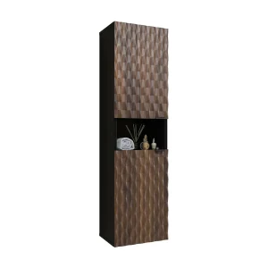 Badkamerkolom collectie KING – Donkere eik en zwart Badkamerkolom collectie KING – Donkere eik en zwart