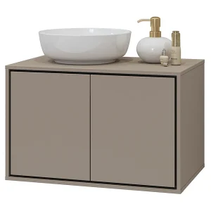 Onderkast voor badkamermeubel 80cm met 2 deuren collectie GOBI kleur bruin. Onderkast voor badkamermeubel 80cm met 2 deuren collectie GOBI kleur bruin.