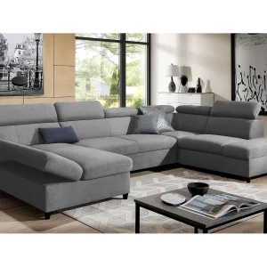 AX LIVING U-bank met slaapfunctie Olettio grijs 342 cm R AX LIVING U-bank met slaapfunctie Olettio grijs 342 cm R