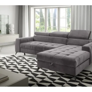 AX LIVING hoekbank met slaapfunctie Arkucio Mini 260 cm grijs R AX LIVING hoekbank met slaapfunctie Arkucio Mini 260 cm grijs R