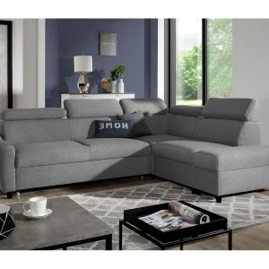 AX LIVING hoekbank met slaapfunctie Olettio grijs L-vorm 265 cm R
