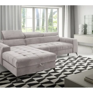 AX LIVING hoekbank met slaapfunctie Arkucio Mini 260 cm beige L AX LIVING hoekbank met slaapfunctie Arkucio Mini 260 cm beige L