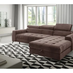 AX LIVING hoekbank met slaapfunctie Arkucio Mini 260 cm bruin R AX LIVING hoekbank met slaapfunctie Arkucio Mini 260 cm bruin R