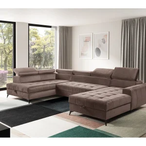 AX LIVING U-hoekbank met slaapfunctie Arkucio 345 cm bruin R AX LIVING U-hoekbank met slaapfunctie Arkucio 345 cm bruin R