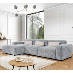 AX LIVING hoekbank Jughlio grijs 331 cm L AX LIVING hoekbank Jughlio grijs 331 cm L