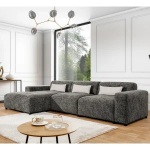 AX LIVING hoekbank Jughlio grijs 331 cm L AX LIVING hoekbank Jughlio grijs 331 cm L