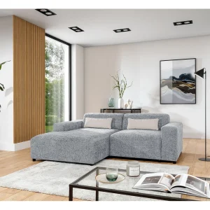 AX LIVING hoekbank Jughlio lichtgrijs 240 cm L AX LIVING hoekbank Jughlio lichtgrijs 240 cm L