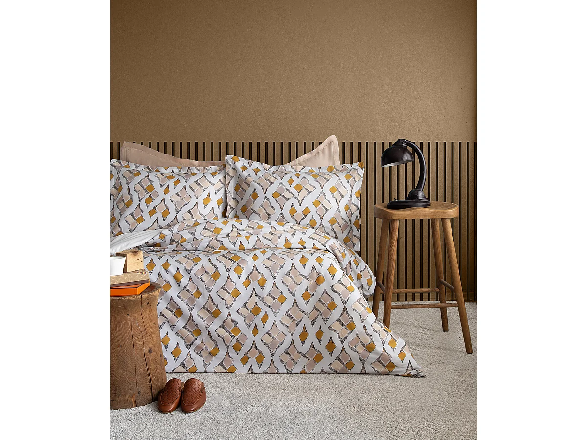 2 persoons beddengoed 240x220 cm+2 kussenslopen 63x63 cm katoensatijn