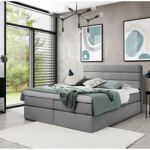 AX LIVING boxspringbed Sequoio 180×200 grijs AX LIVING boxspringbed Sequoio 180×200 grijs