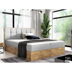 AX LIVING boxspringbed Vendio 160×200 lichtgrijs met opbergruimte AX LIVING boxspringbed Vendio 160×200 lichtgrijs met opbergruimte
