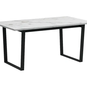 Amble eetkamertafel 90x160cm wit marmerprint. Amble eetkamertafel 90x160cm wit marmerprint.
