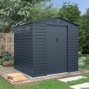 Metalen tuinhuisje van antracietgrijs gegalvaniseerd staal, 4,15 m² ADELMO