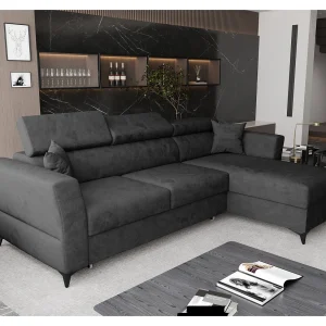 AX LIVING Hoekbank Ribella L 265 cm – antraciet met slaapfunctie R AX LIVING Hoekbank Ribella L 265 cm – antraciet met slaapfunctie R