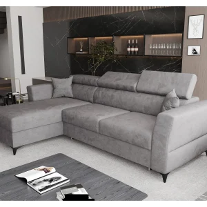 AX LIVING Hoekbank Ribella 265 cm – grijs met slaapfunctie & comfort L AX LIVING Hoekbank Ribella 265 cm – grijs met slaapfunctie & comfort L