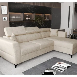 AX LIVING Hoekbank Ribella 265 cm – beige met ruime slaapfunctie R AX LIVING Hoekbank Ribella 265 cm – beige met ruime slaapfunctie R