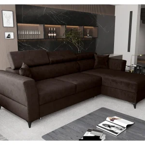 AX LIVING Hoekbank Ribella 265 cm – chocolade met slaapfunctie R AX LIVING Hoekbank Ribella 265 cm – chocolade met slaapfunctie R