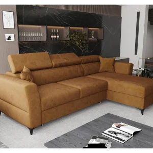 AX LIVING Hoekbank Ribella L 265 cm – amber met slaapfunctie R AX LIVING Hoekbank Ribella L 265 cm – amber met slaapfunctie R