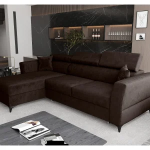 AX LIVING Hoekbank Ribella 265 cm – chocolade met slaapfunctie L AX LIVING Hoekbank Ribella 265 cm – chocolade met slaapfunctie L
