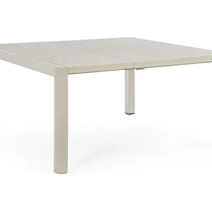 Aluminium uitschuifbare tafel duifgrijs 149×97 cm – 149×149 cm – KIPLIN Aluminium uitschuifbare tafel duifgrijs 149×97 cm – 149×149 cm – KIPLIN