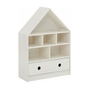Alpi Boekenkast met dak 1 Deur Wit