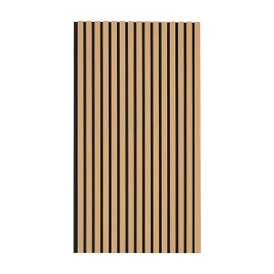 Akoestische Panelen SucceBuy 59.9 x 119.8 cm, Akoestische Panelen met Houtlatten, Moderne Wanddecoratie, Licht Eikenhout Akoestische Panelen SucceBuy 59.9 x 119.8 cm, Akoestische Panelen met Houtlatten, Moderne Wanddecoratie, Licht Eikenhout