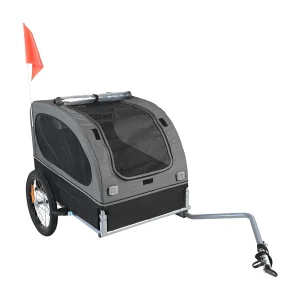 2-in-1 Fietskar, SucceBuy Huisdierenfietskar, Honden- en Kattenfietsdrager, 40 KG Draagvermogen, Waterbestendig Staal 2-in-1 Fietskar, SucceBuy Huisdierenfietskar, Honden- en Kattenfietsdrager, 40 KG Draagvermogen, Waterbestendig Staal