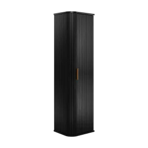 Badkamerkast, zwart, gouden handgreep, 35,5 x 139 x 31,5 cm Badkamerkast, zwart, gouden handgreep, 35,5 x 139 x 31,5 cm