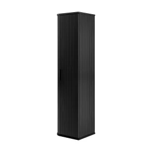 Badkamerkast, zwart, zwarte handgreep, 35,5 x 139 x 31,5 cm Badkamerkast, zwart, zwarte handgreep, 35,5 x 139 x 31,5 cm