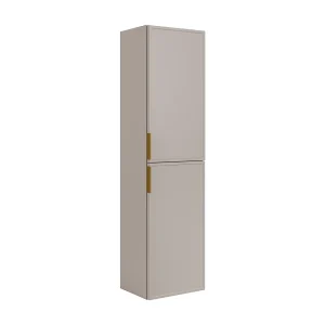 Badkamerkast, Kasjmier, gouden handgreep, 35 x 136 x 27 cm Badkamerkast, Kasjmier, gouden handgreep, 35 x 136 x 27 cm