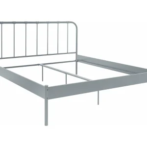 Aaron bed 180 grijs metaal