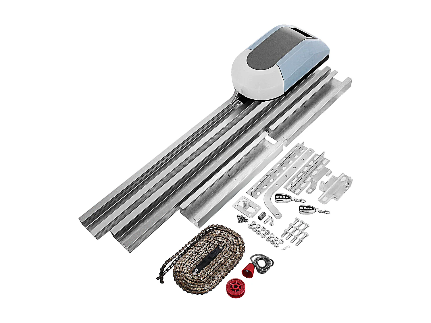 Automatische Garagepoort SucceBuy Motorisatie Automatische Deuropener Hydraulische Deursluiter Rolling Code 1000N Compleet