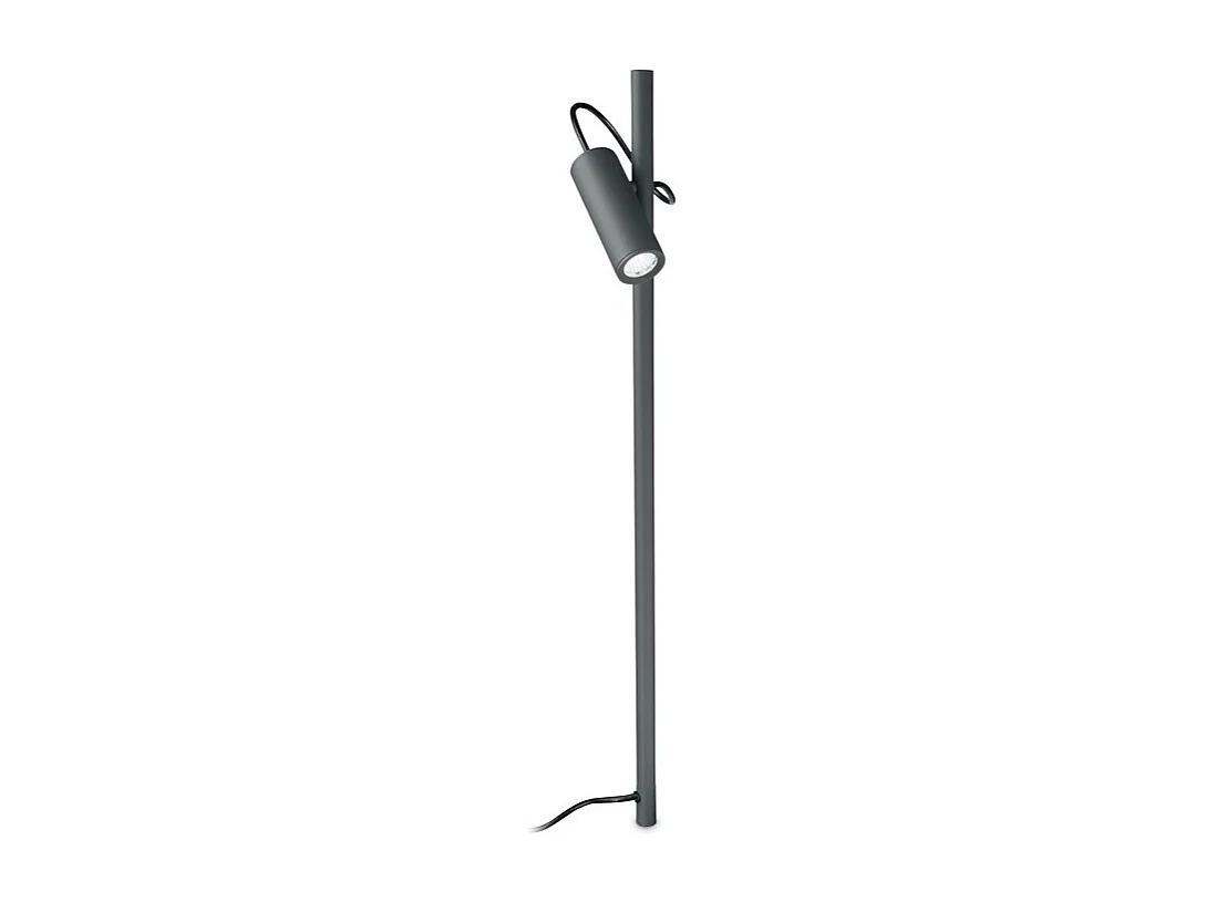 Antraciet aluminium vloerlamp/paal met LED-licht