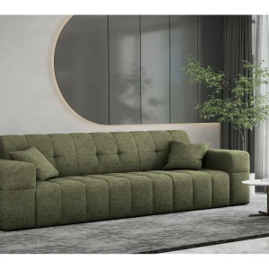Bank 3-zits Bankserie NIMES stijlvolle stof Perfect Harmony Green Bank 3-zits Bankserie NIMES stijlvolle stof Perfect Harmony Green
