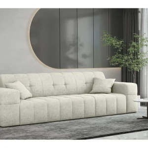 Bank 3-zits Bankserie NIMES stijlvolle stof Perfect Harmony Cream