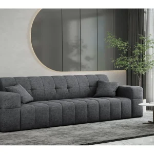 Bank 3-zits Bankserie NIMES stijlvolle stof Perfect Harmony Donkergrijs Bank 3-zits Bankserie NIMES stijlvolle stof Perfect Harmony Donkergrijs