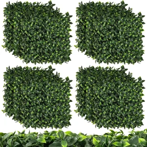 12 stuks kunsthegplantenwand, 50 x 50 cm, panelen met bladeren, gesimuleerd gazon, kunstplant, wandplant voor muur, balkon, tuin, groen 12 stuks kunsthegplantenwand, 50 x 50 cm, panelen met bladeren, gesimuleerd gazon, kunstplant, wandplant voor muur, balkon, tuin, groen