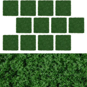 12 stuks plantenwand, 50,5 x 50,5 cm, kunstmatige moswand met elkaar verbindbaar, inkijkbescherming voor tuin, binnenplaats, balkon, thuis 12 stuks plantenwand, 50,5 x 50,5 cm, kunstmatige moswand met elkaar verbindbaar, inkijkbescherming voor tuin, binnenplaats, balkon, thuis