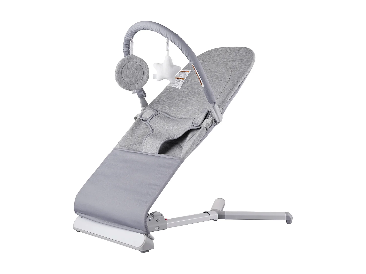 Baby Bouncer, SucceBuy Opvouwbare Baby Bouncer (0-9 Maanden) met Speelstang