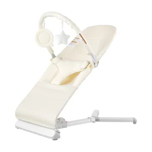 Baby Bouncer, SucceBuy Opvouwbare Baby Bouncer voor Baby's van 0-9 Maanden met Speelstang Baby Bouncer, SucceBuy Opvouwbare Baby Bouncer voor Baby's van 0-9 Maanden met Speelstang