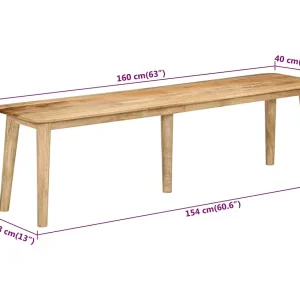 Bankje 160x40x45 cm massief mangohout Bankje 160x40x45 cm massief mangohout