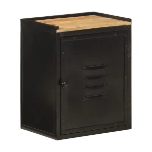 Badkamerkast 40x30x50 cm ijzer en massief mangohout Badkamerkast 40x30x50 cm ijzer en massief mangohout