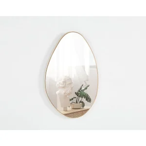 Asymmetrische spiegel NARA – 50×80 cm – Afwerking verouderde eik – MDF met houtdecor – Organisch en modern design Asymmetrische spiegel NARA – 50×80 cm – Afwerking verouderde eik – MDF met houtdecor – Organisch en modern design